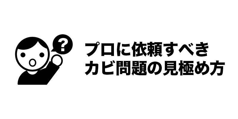 プロに依頼すべきカビ問題の見極め方