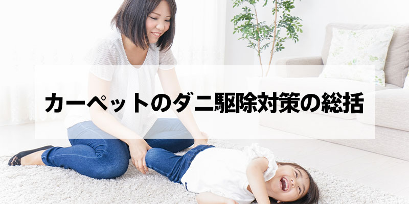 カーペットのダニ駆除対策の総括