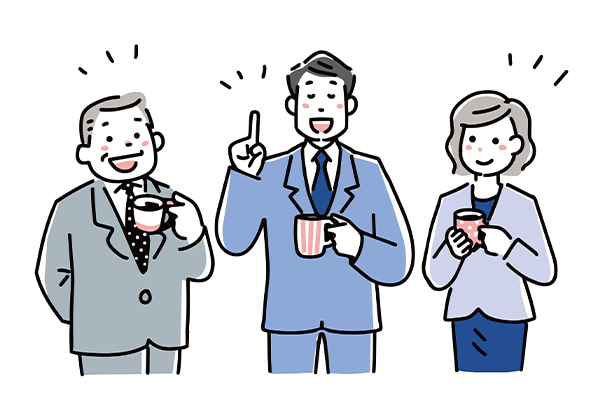 コーヒーブレイクするビジネスマンのイメージ