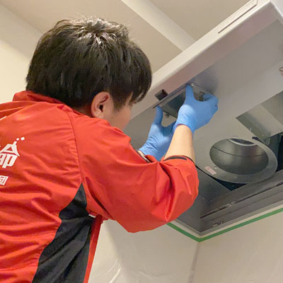おそうじ革命のレンジフード(換気扇)クリーニング