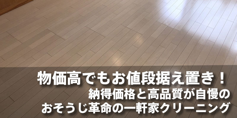 物価高でもお値段据え置き！納得価格と高品質が自慢のおそうじ革命の一軒家クリーニング