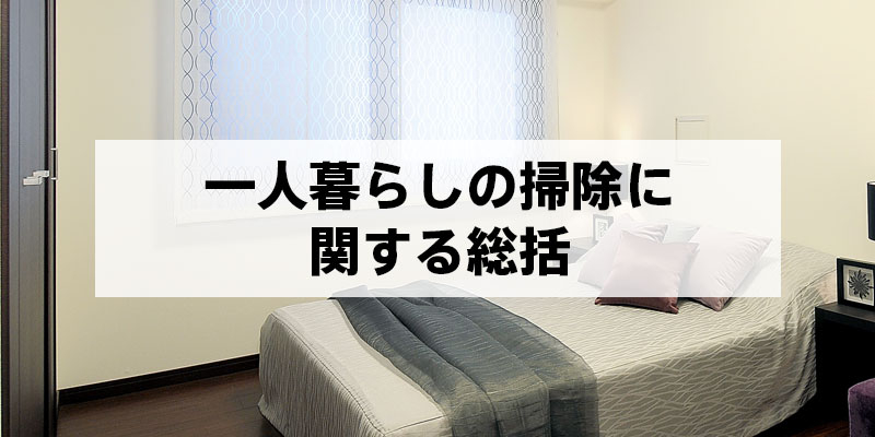 一人暮らしの掃除に関する総括