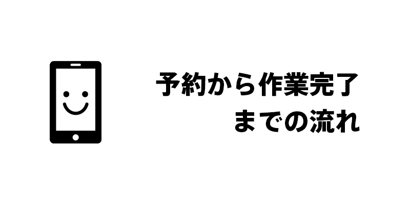 予約から作業完了までの流れ