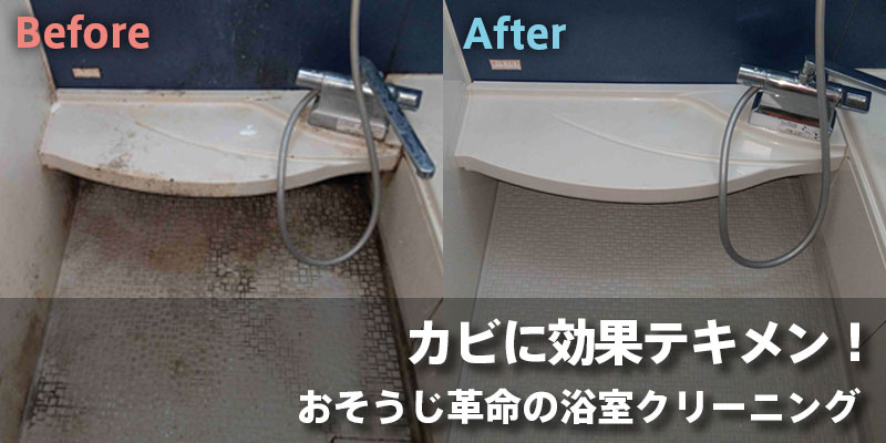 カビに効果テキメン！おそうじ革命のお風呂・浴室クリーニング
