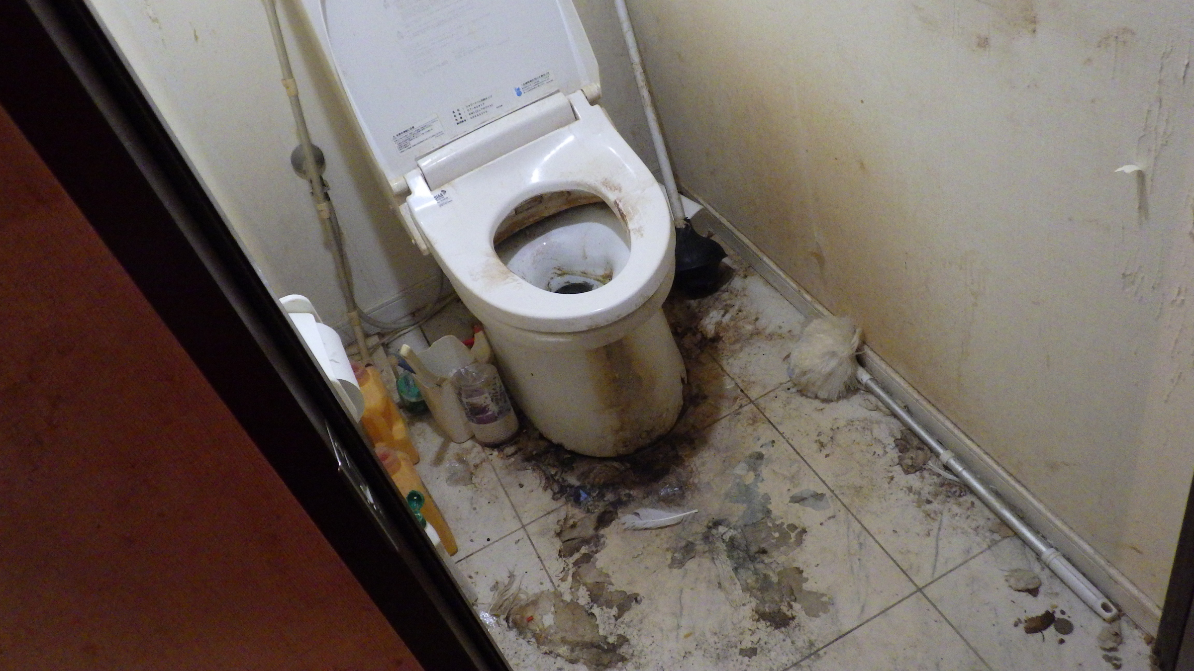 東京都世田谷区南鳥山のトイレクリーニングの作業前1