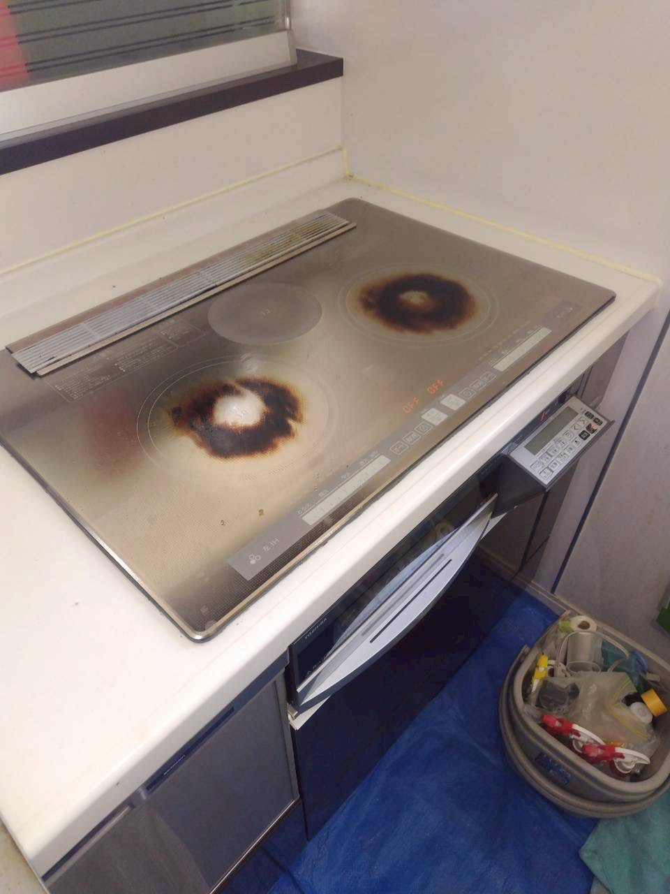 東京都豊島区のキッチンクリーニングの作業前1