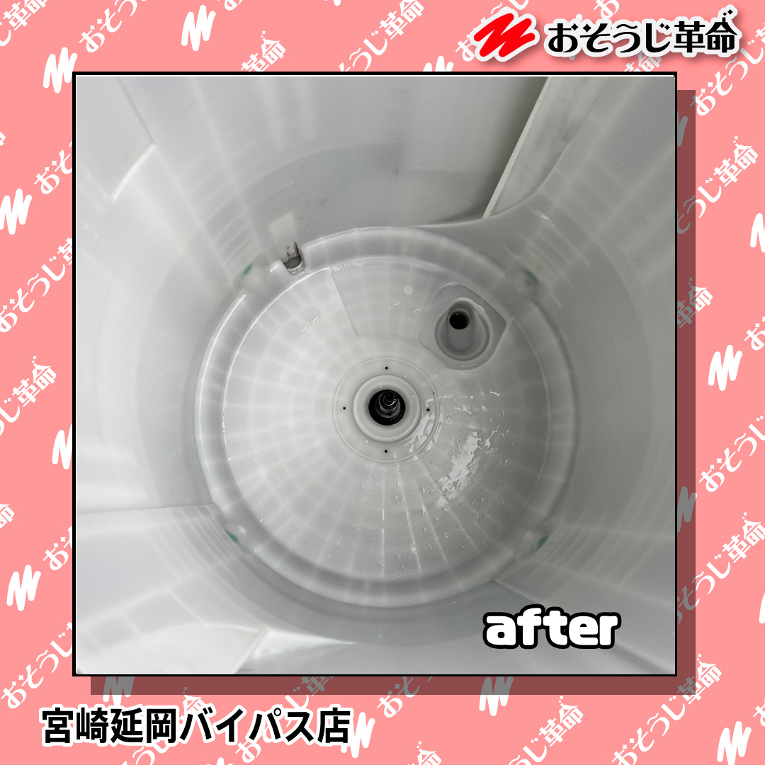 宮崎県延岡市の洗濯機分解クリーニングの作業後2