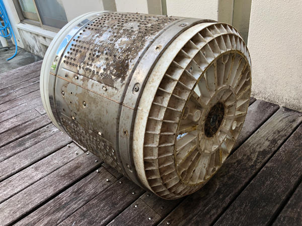 沖縄県那覇市鏡原町の洗濯機分解クリーニングの作業前1