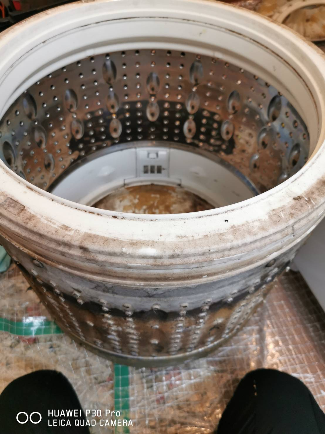 茨城県小美玉市の洗濯機分解クリーニングの作業前1