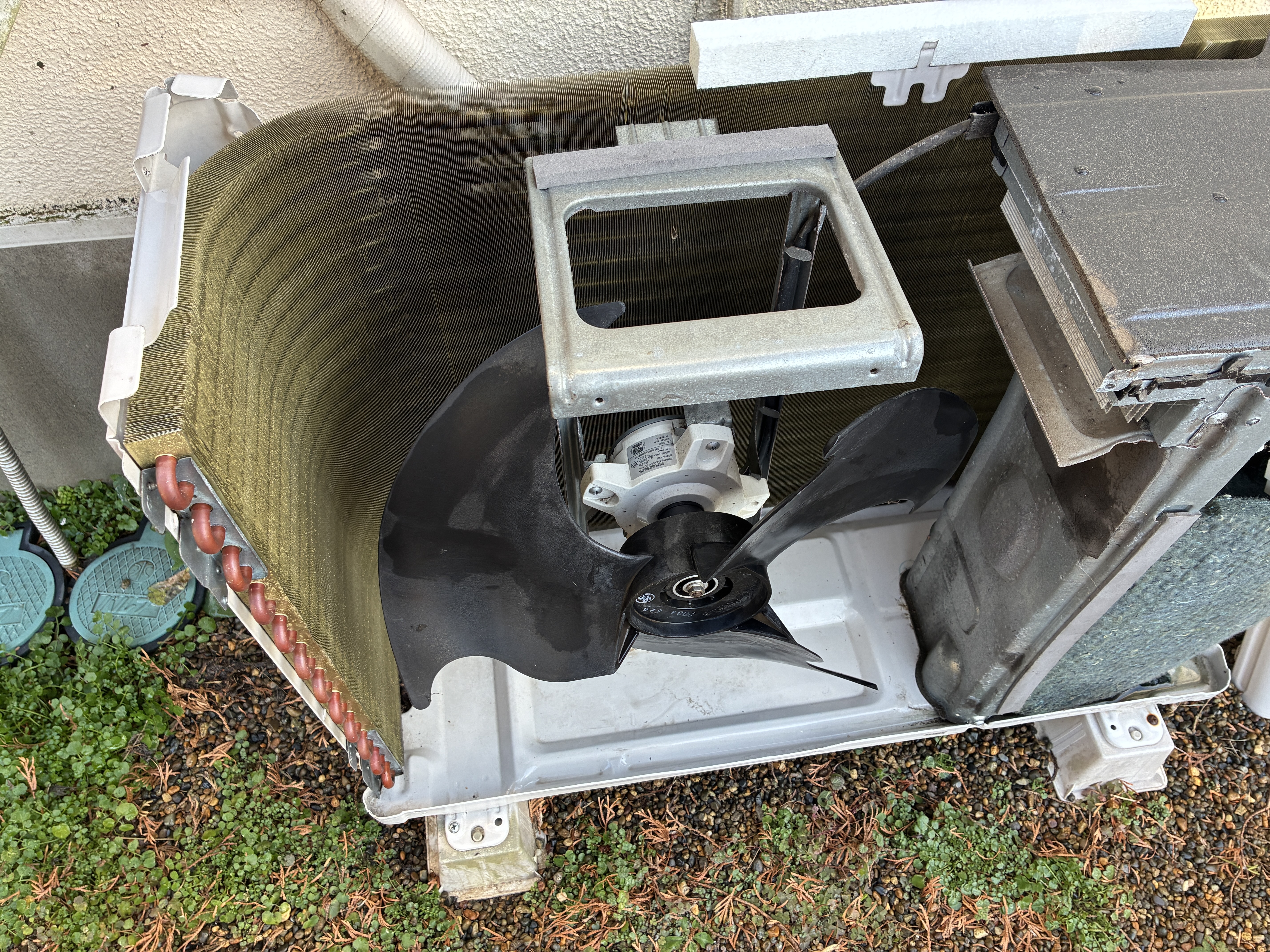 茨城県北相馬郡利根町のお掃除機能付きエアコンの作業後2