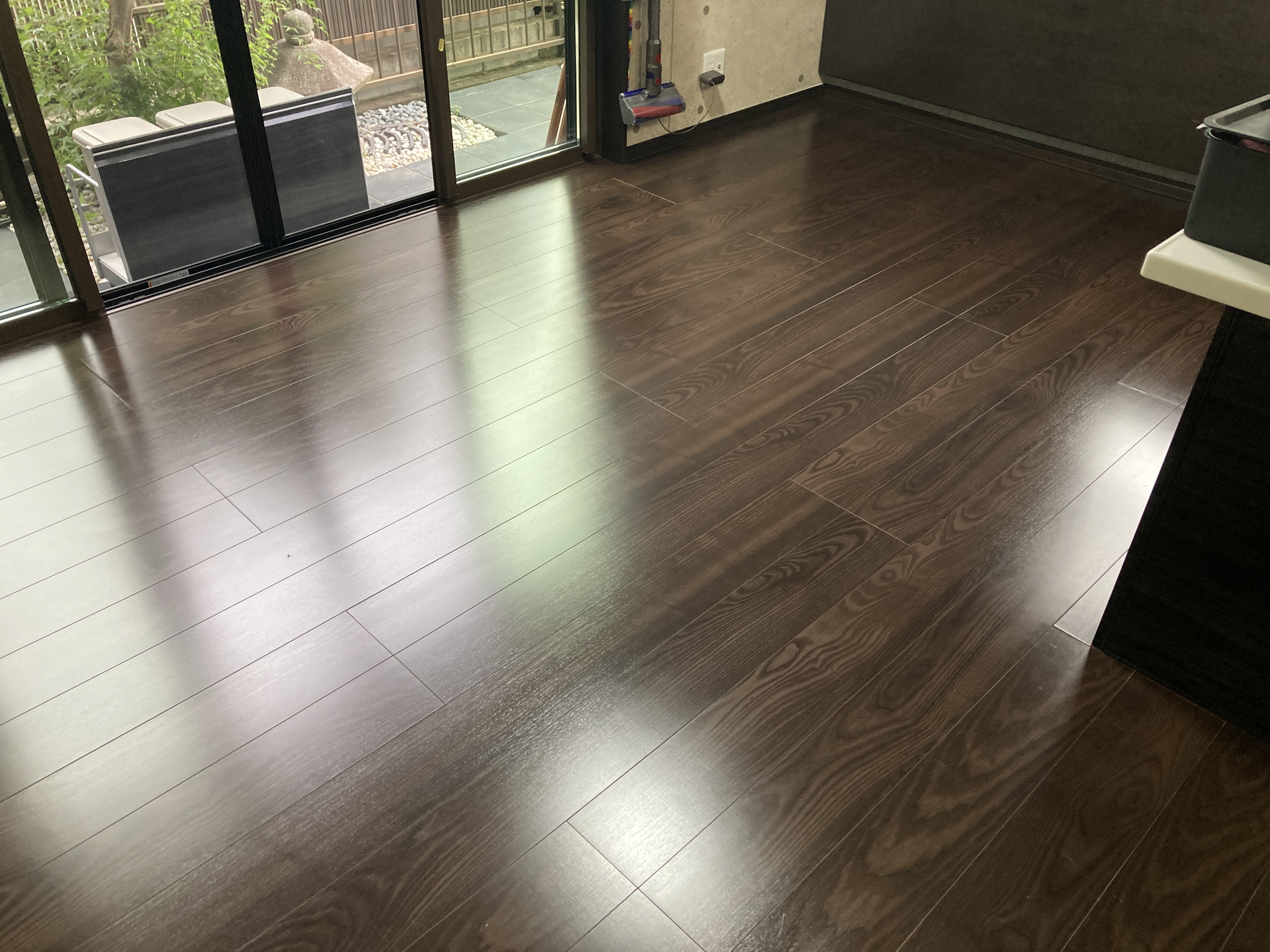 京都府京都市伏見区竹田田中宮町のフローリングクリーニングの作業後1