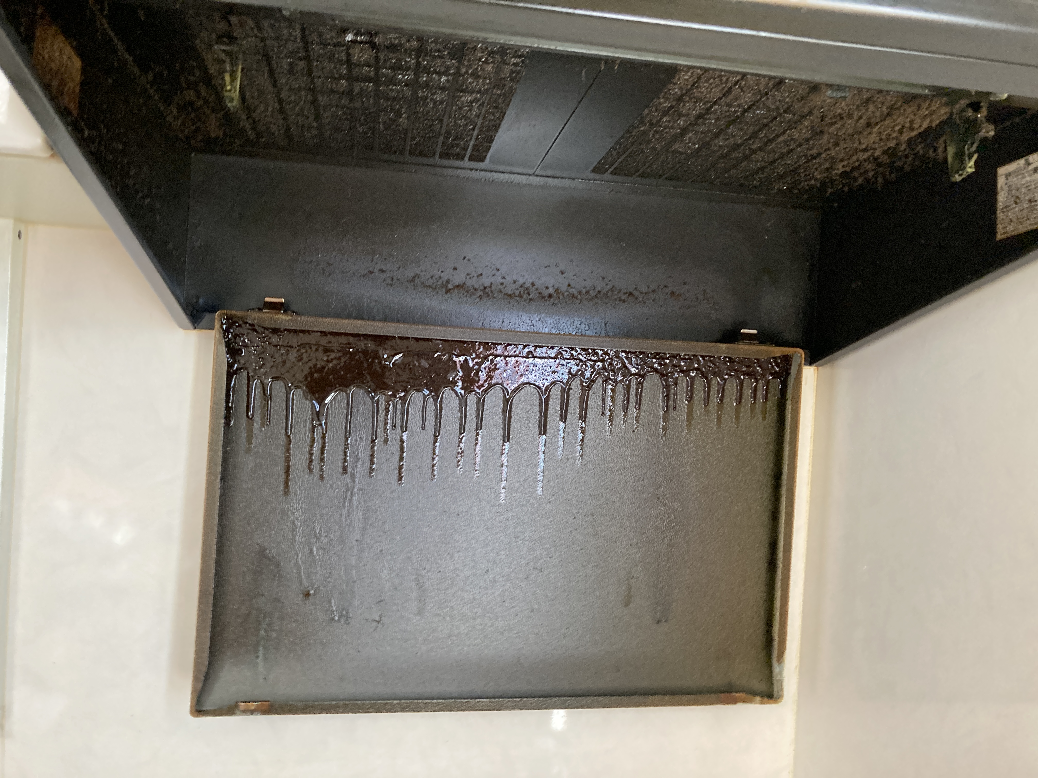 京都府京都市伏見区下鳥羽西芹川町のレンジフードクリーニングの作業前1