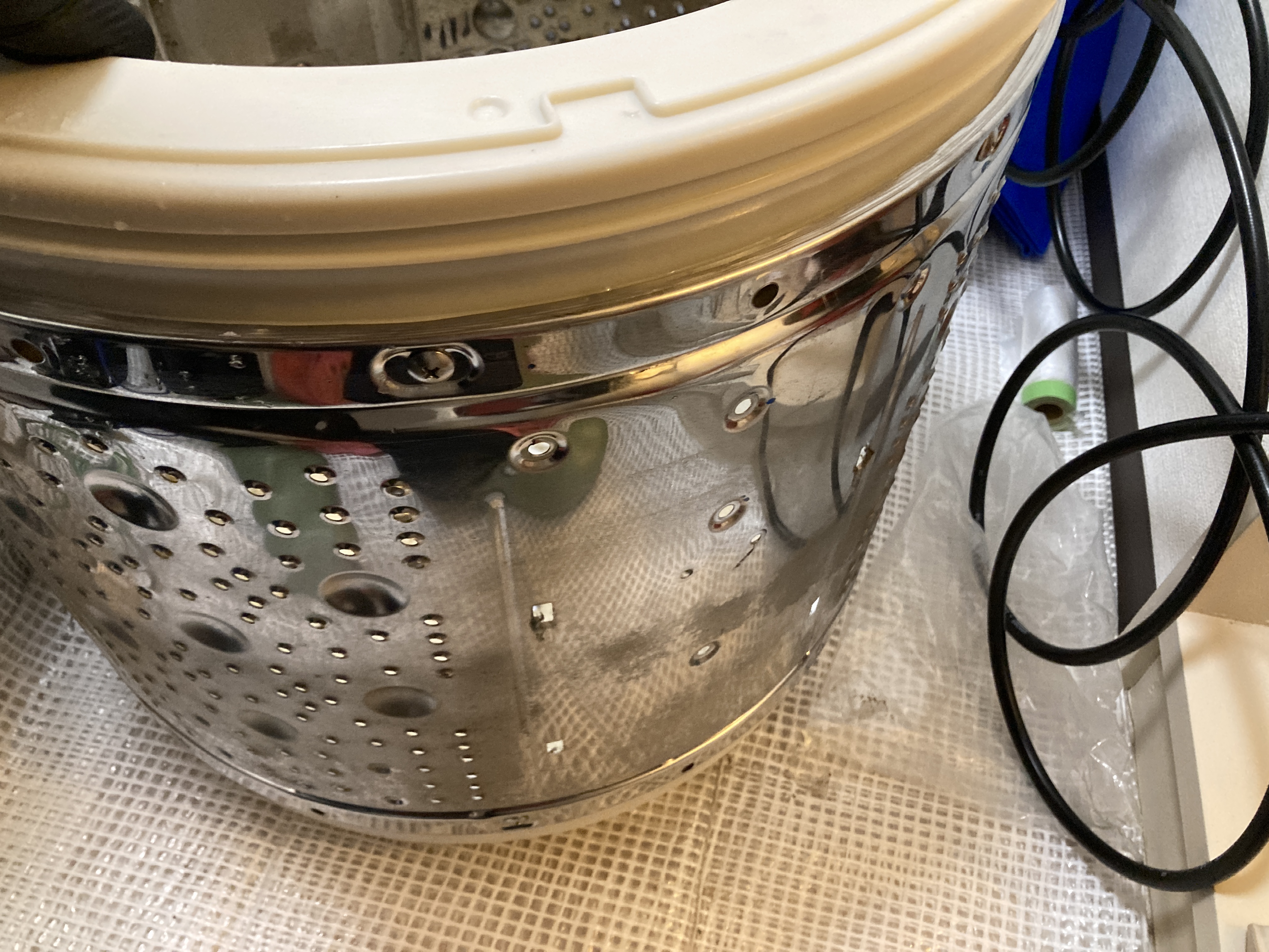 京都府京都市南区吉祥院石原町の洗濯機分解クリーニングの作業前3