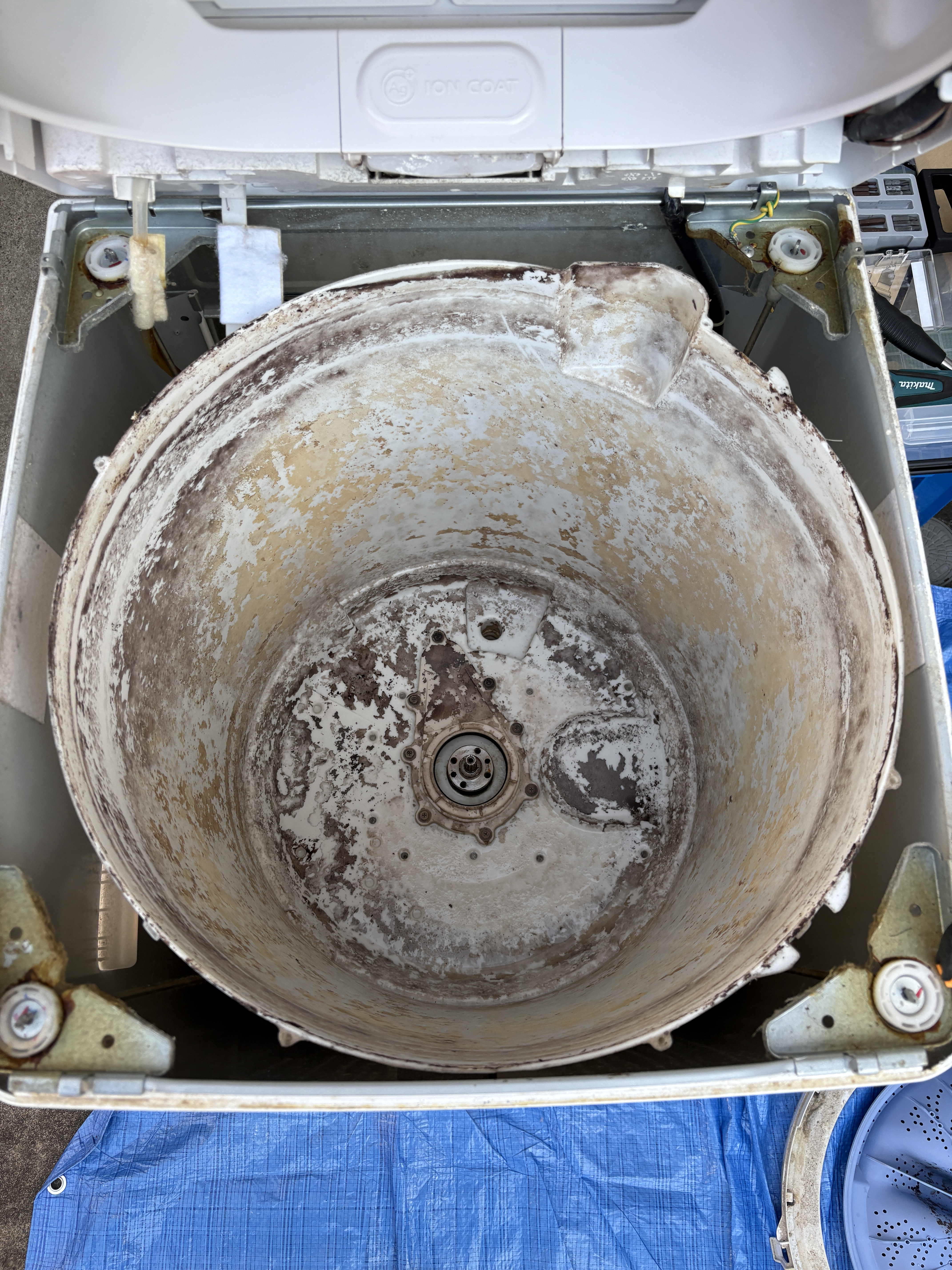 神奈川県横浜市瀬谷区の洗濯機分解クリーニングの作業前3