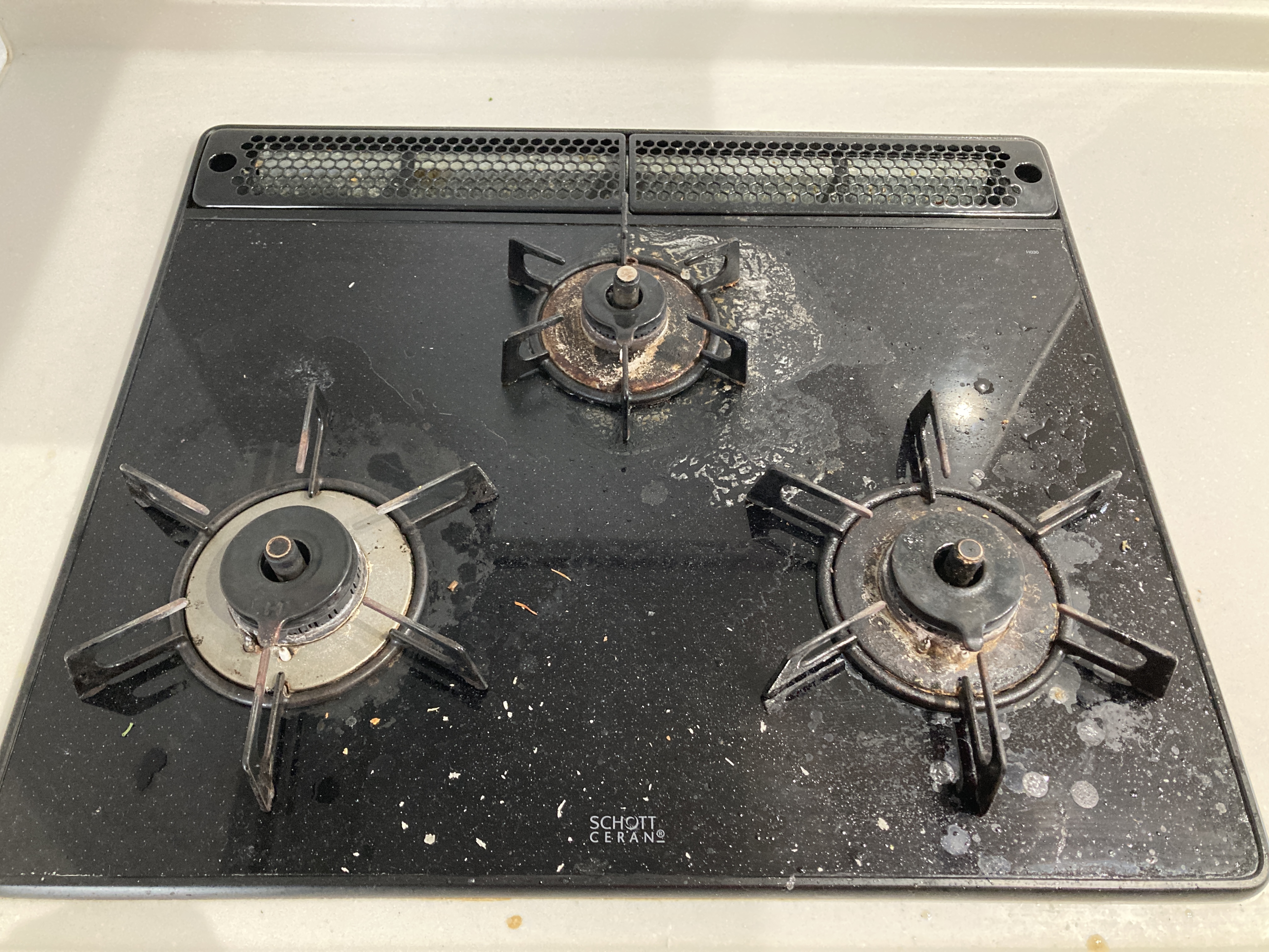 京都府亀岡市千代川町千原のキッチンクリーニングの作業前1