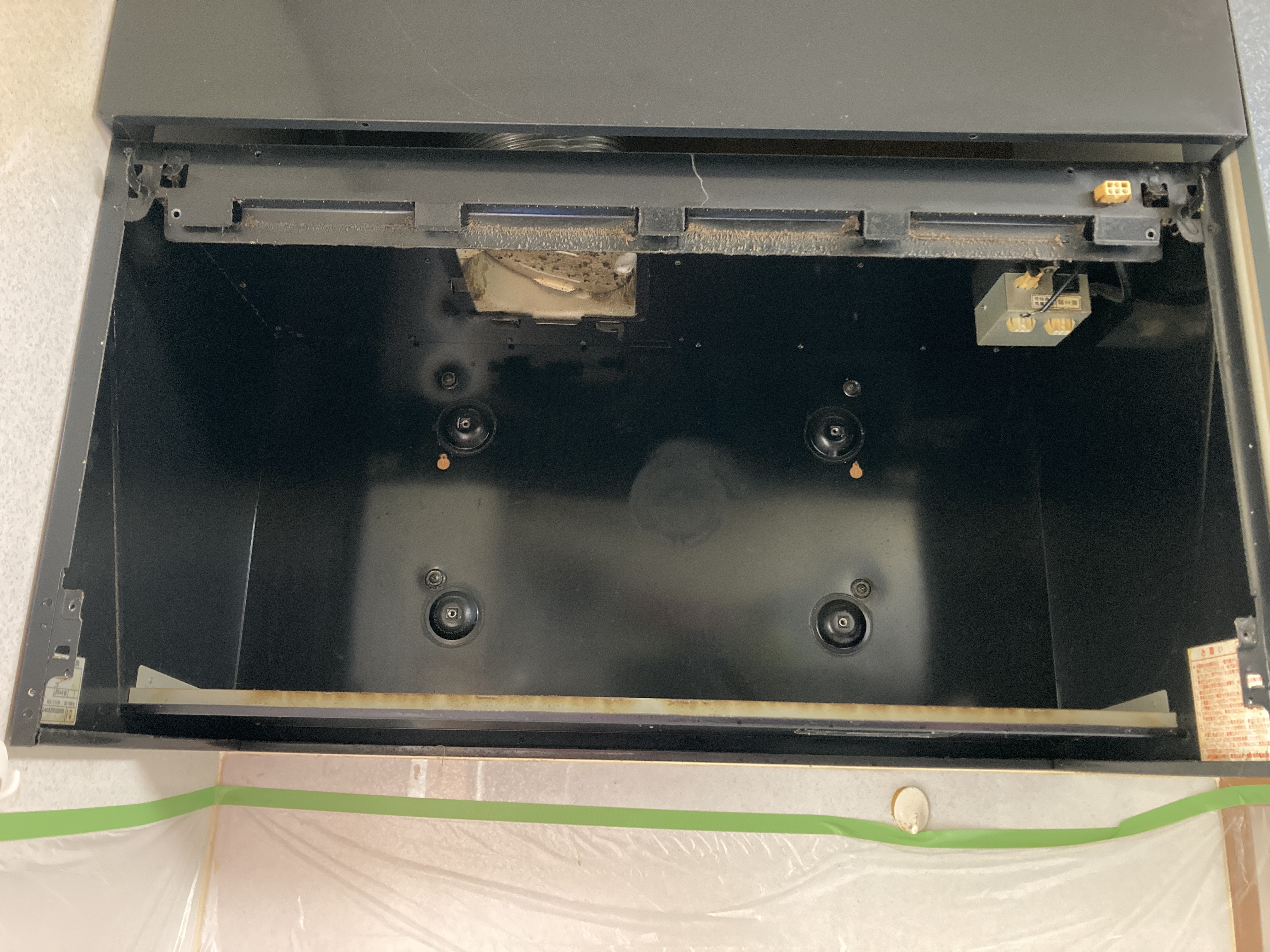 京都府京都市左京区下鴨下川原町のレンジフードクリーニングの作業前2