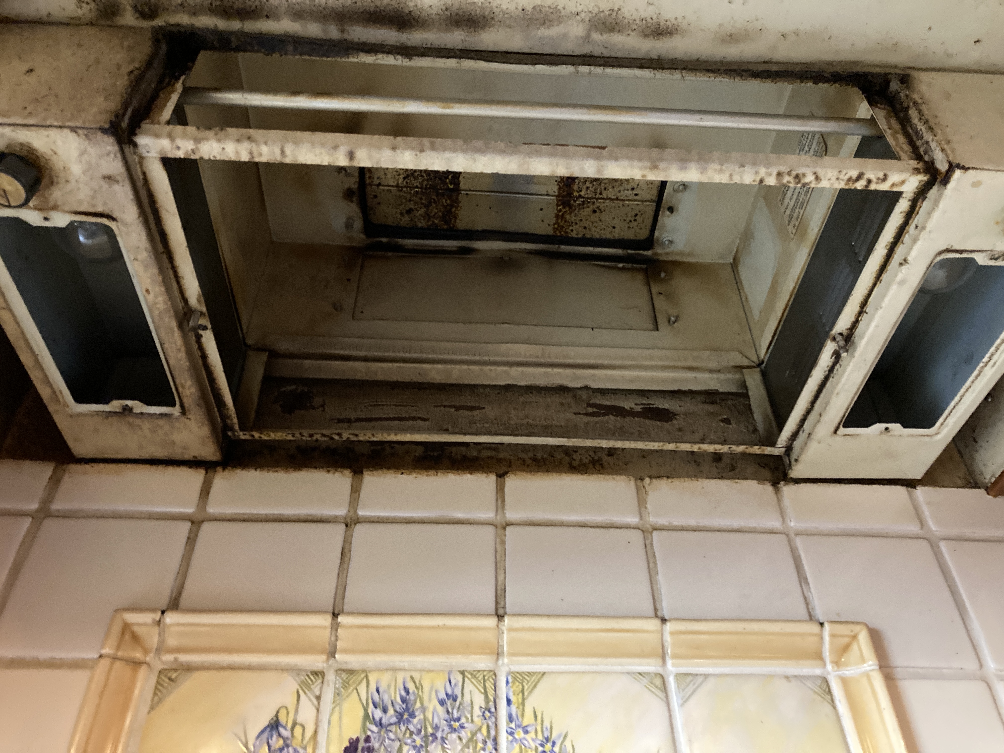 京都府京都市右京区宇多野柴橋町のレンジフードクリーニングの作業前3