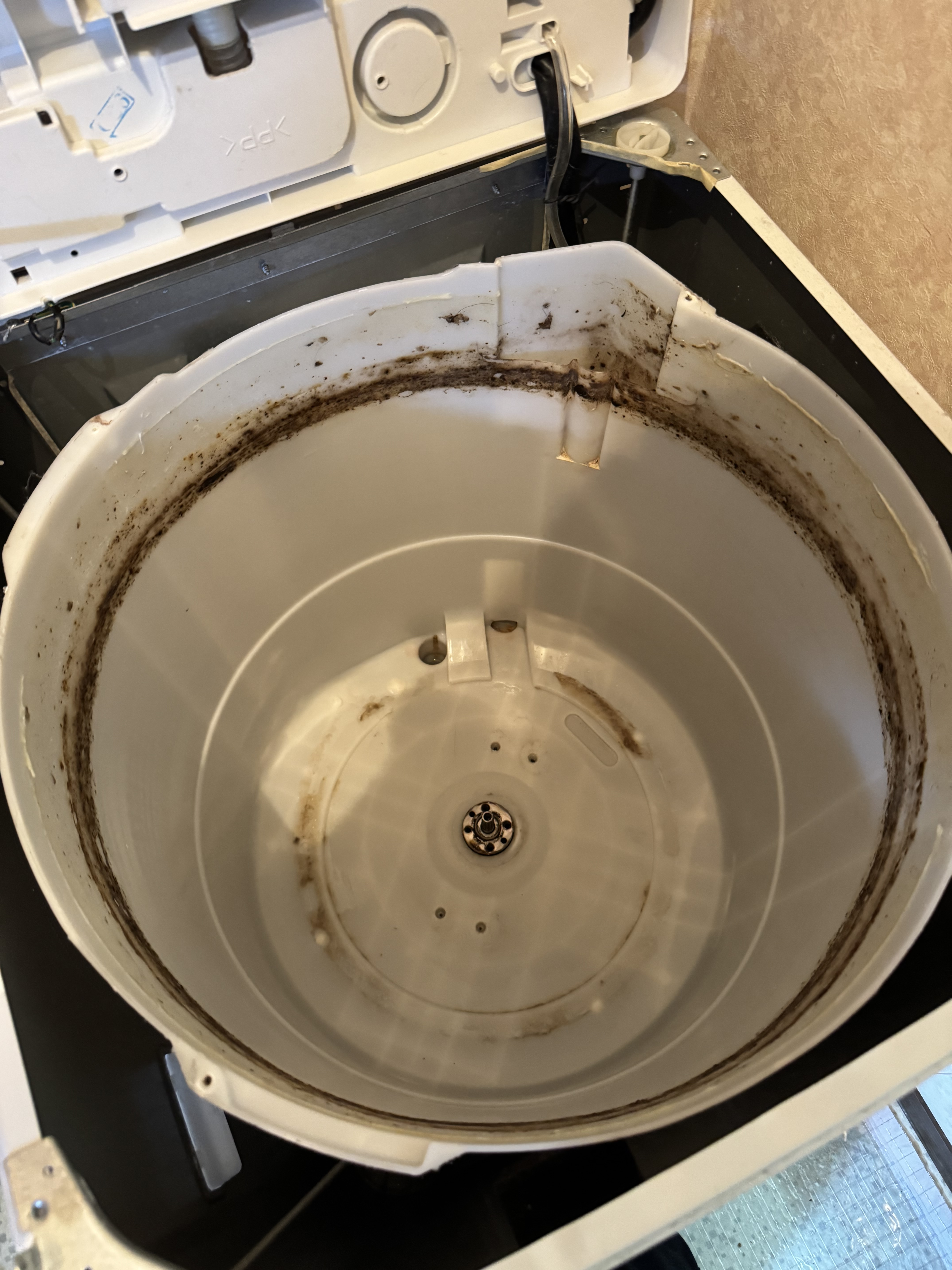 東京都足立区神明の洗濯機分解クリーニングの作業前1