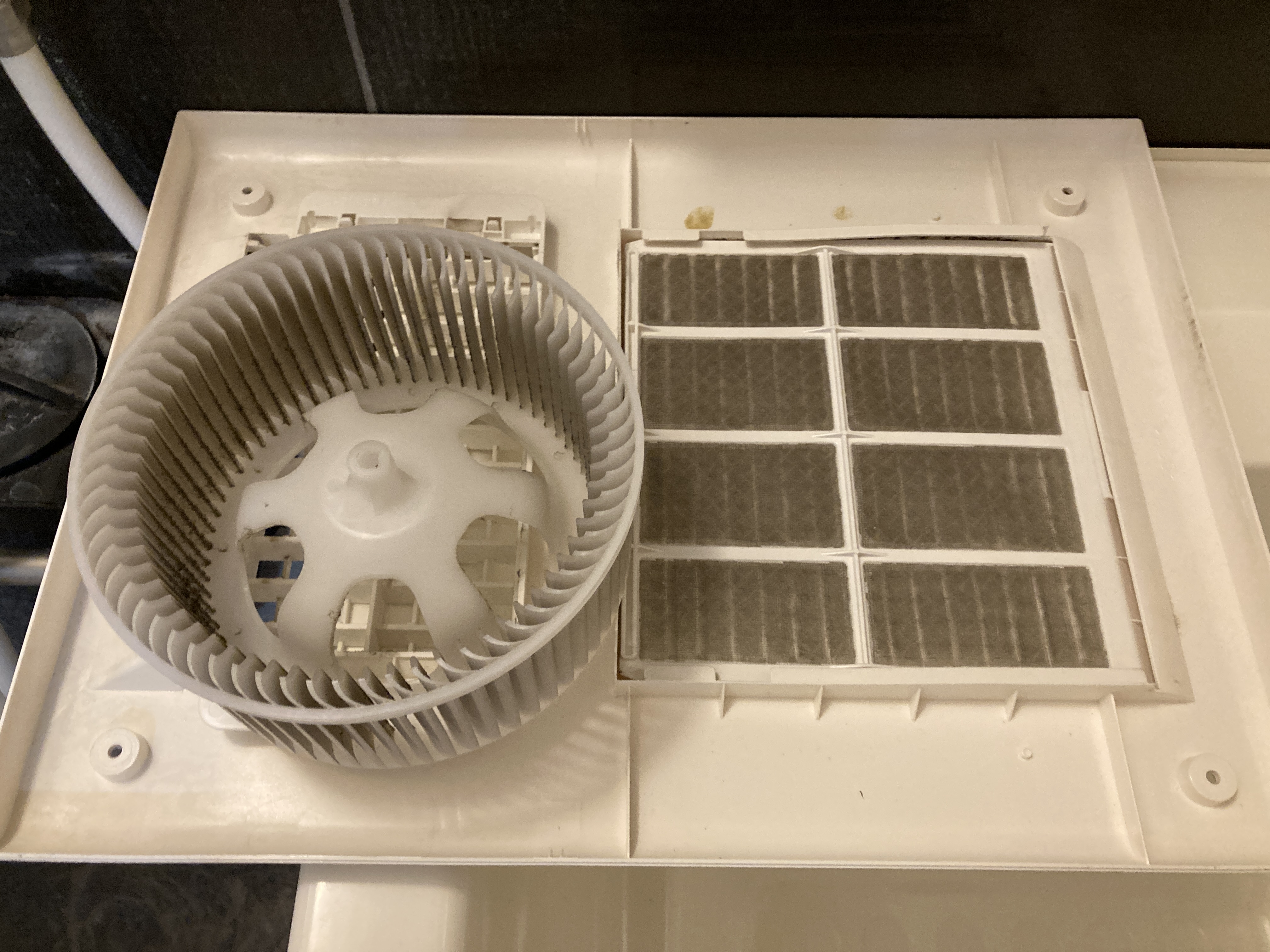 京都府京都市南区久世東土川町の浴室乾燥機クリーニングの作業前2