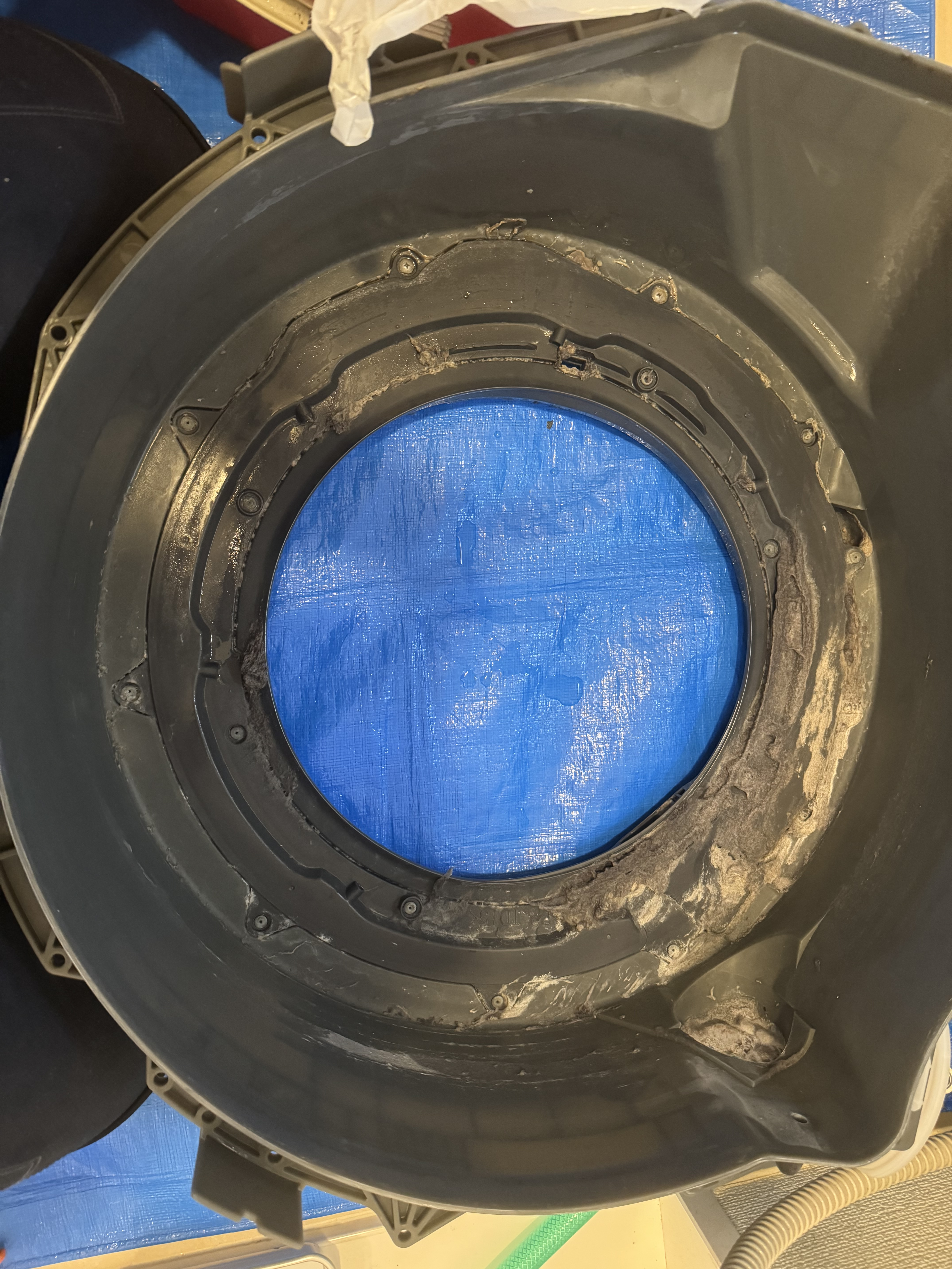 東京都足立区六町の洗濯機分解クリーニングの作業前1