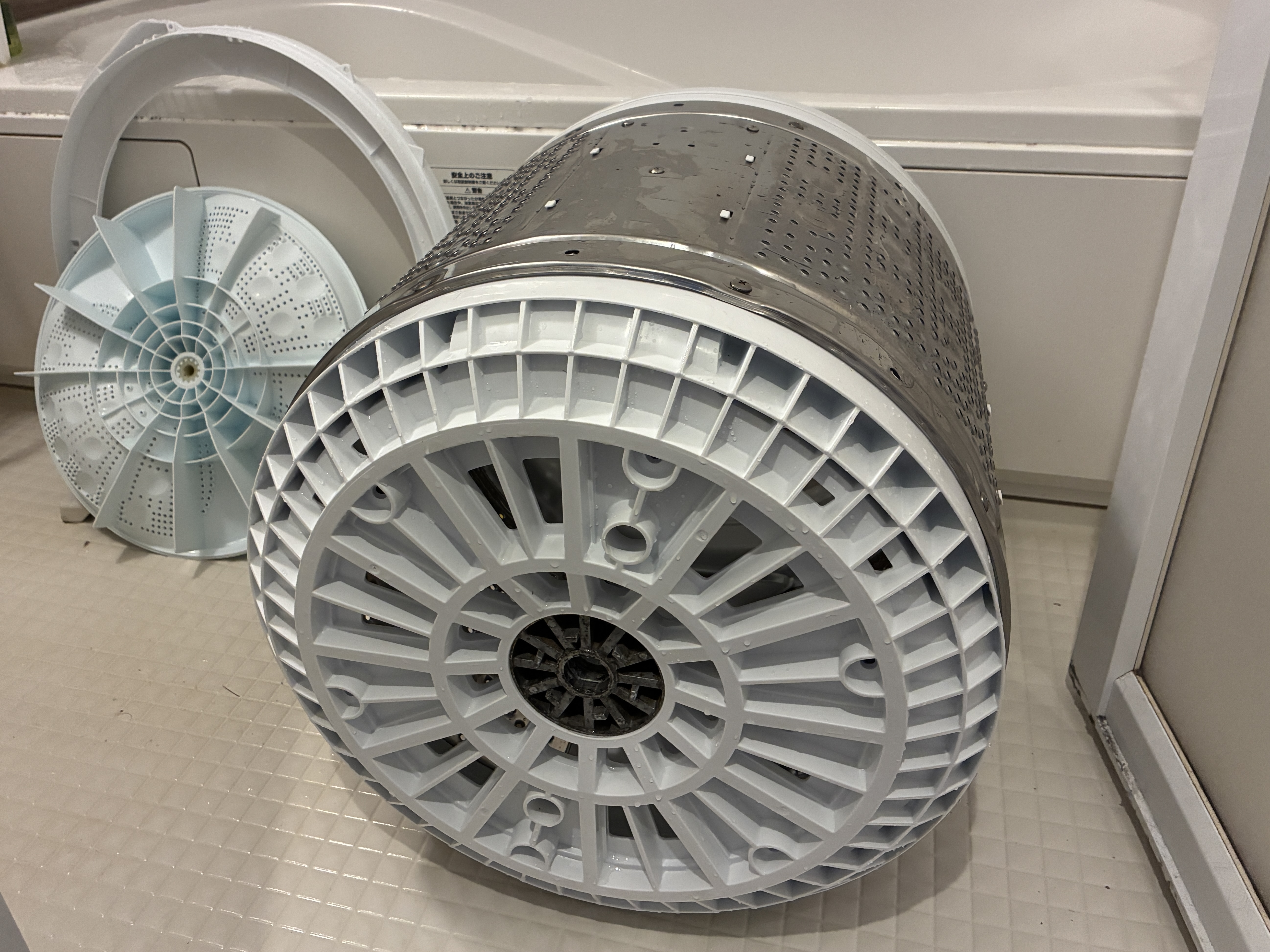 茨城県筑西市の洗濯機分解クリーニングの作業後2