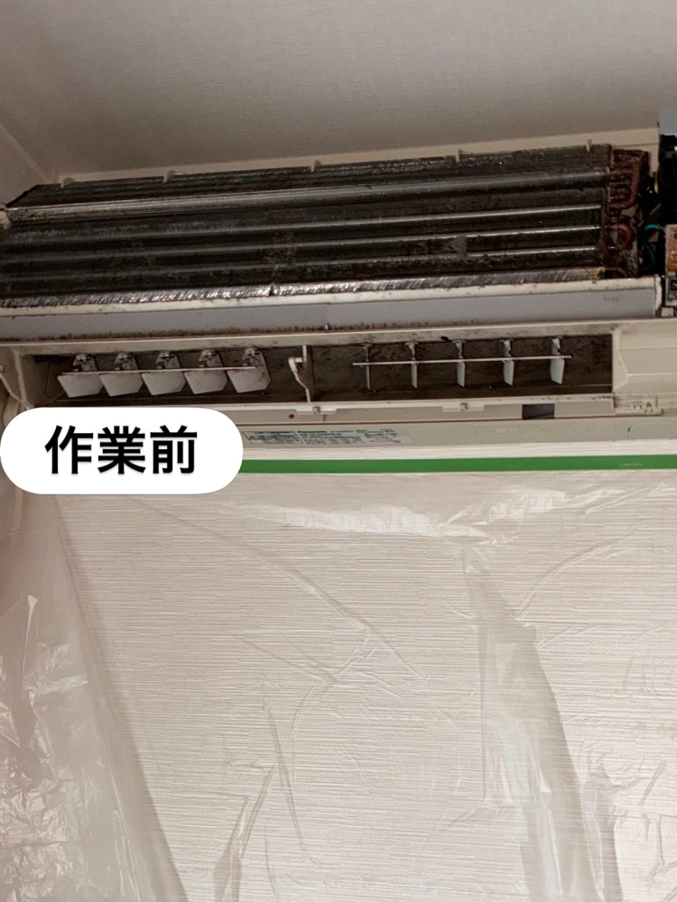 埼玉県ふじみ野市大原の壁掛けエアコンの作業前1